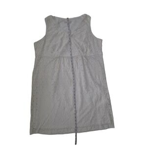 Dressbarn White Eyelet Lace‎ Empire Waist V-Neck Sleeveless Dress Plus Size 22